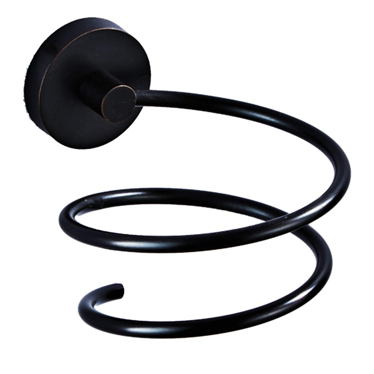 Hair Dryer Holder Stainless Steel Chromed (Black with Hooks)