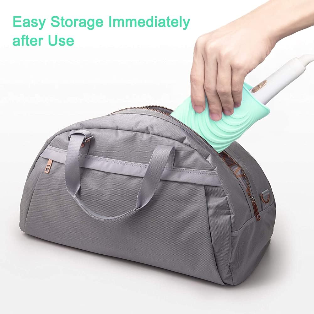 Heat Resistant Mat for Hair Tools, Silicone Heat Mat & Holder for Curling Iron, Professional Portable Travel Flat Iron Mat Pad Pouch Case Cover for Countertop