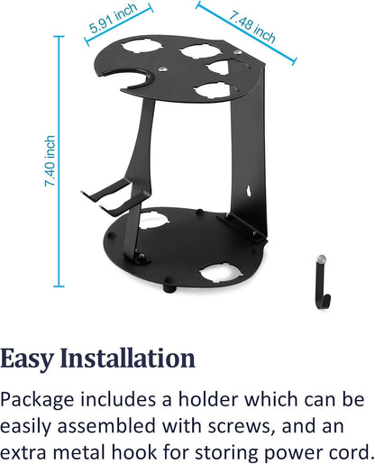 Nekuma Curling Iron Holder Attachments Compatible with Dyson Airwrap Organizer Stand on Desktop, Hair Wrap Storage Rack Accessories Wall Mounted for home / Bathroom