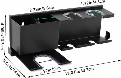 Hair Dryer Holder Wall Mounted, Include Adhesive Strip and Screw Mounting Kits, Hair Tool Organizer Wall Mount for Bathroom, Universal Hair Dryer Holder Rack Storage for Blow Dryer, Curling Iron