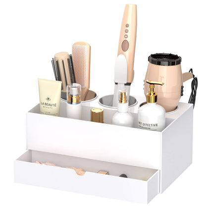 NIUBEE Acrylic Hair Tool Organizer with Drawer, Hair Dryer Holder Organizer