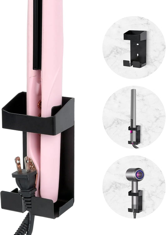 Curling Iron Holder Wall Mount Curling Iron Flat for Holds Hair Dryer