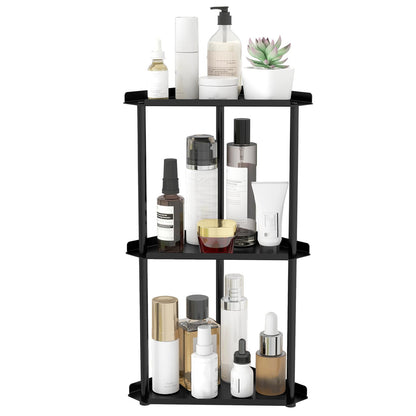 Jesginboo 2 Tier Bathroom Counter Organizer, Vanity Organizer Corner Shelf