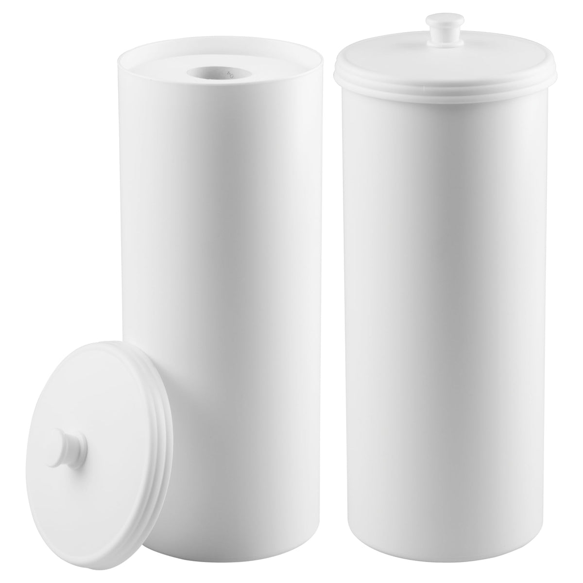 iDesign Freestanding Bathroom Toilet Paper Storage Holder, Matte Black