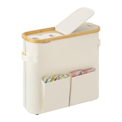 StorageWorks Toilet Paper Basket with Lid, Holds 9 Mega or 12 Regular