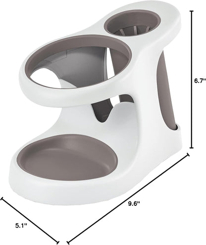 Polder White/Gray Style and Store Bathroom Accessory