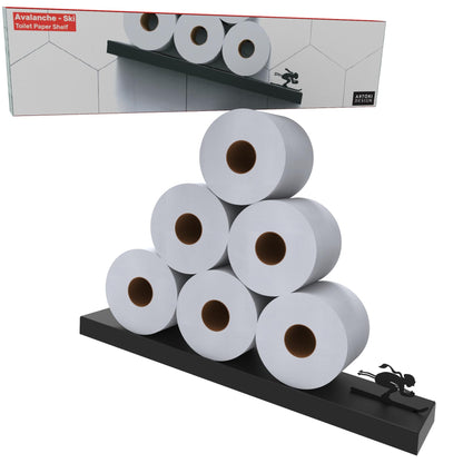 Funny Toilet Paper Holder Floating Wall Shelf - Avalanche Design