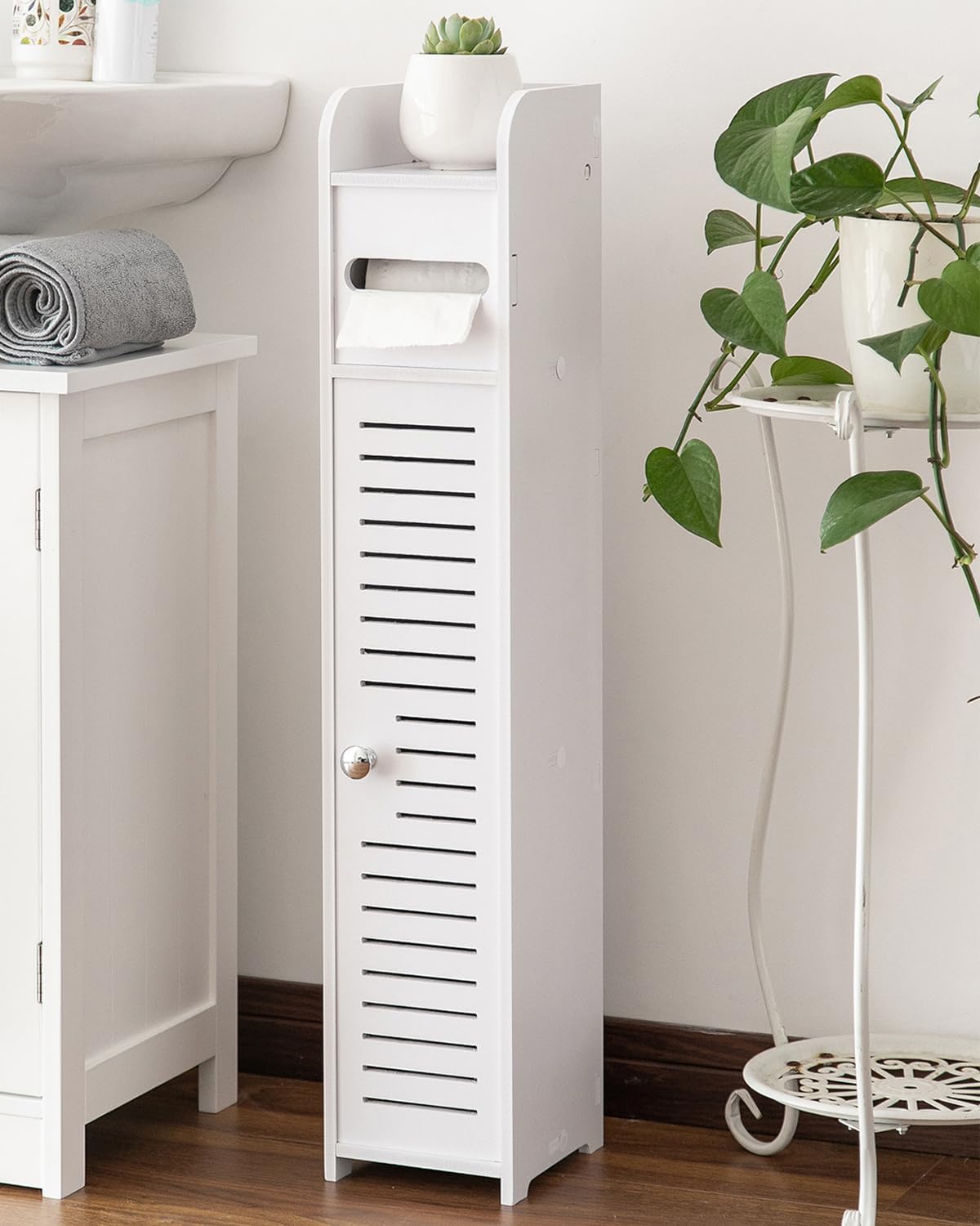 AOJEZOR Small Bathroom Storage Cabinet: Protect Rental Deposit for Renters
