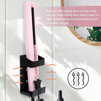 Curling Iron Holder Wall Mount Curling Iron Flat for Holds Hair Dryer