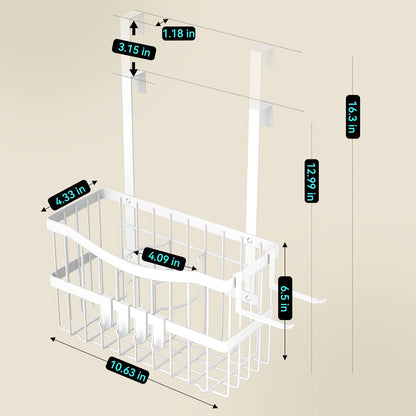 Dailyart 3-in-1 Hair Tool Organizer for Hair Dryer, Bathroom, White