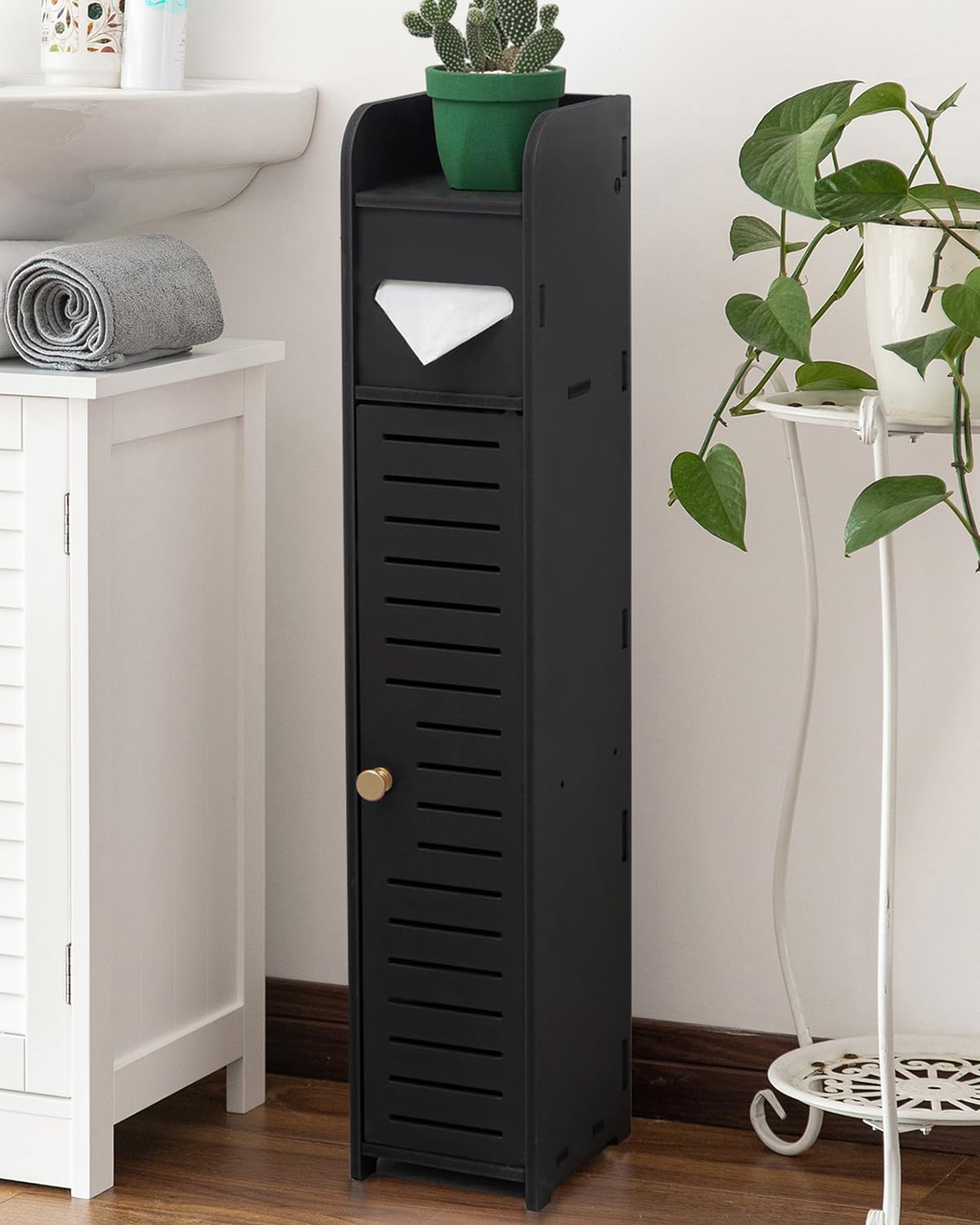 AOJEZOR Small Bathroom Storage Cabinet: Protect Rental Deposit for Renters