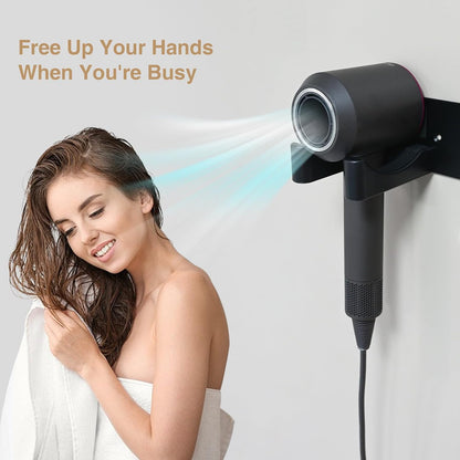 Wall-Mounted Hair Dryer Holder, Adhesive Blow Dryer Craddle