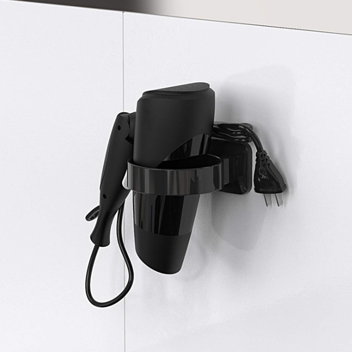 Hair Dryer Holder For Wall Mount , Bathroom Cabinet Door Blow Dryer Stand