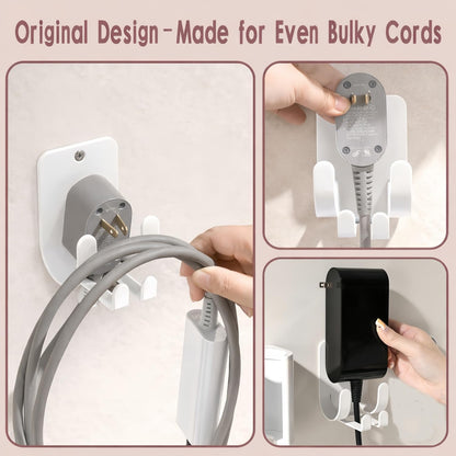 Dyson Airwrap Holder, Aluminum Curling Iron Holder Wall Mount for Dyson Airwrap/Airstraight/Shark Flex Style, Flat IronHolder for Bathroom Storage, White