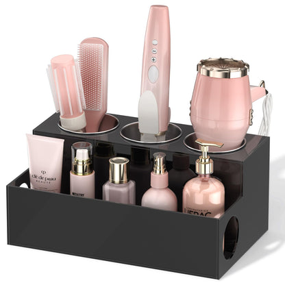NIUBEE Acrylic Hair Tool Organizer with Drawer, Hair Dryer Holder Organizer