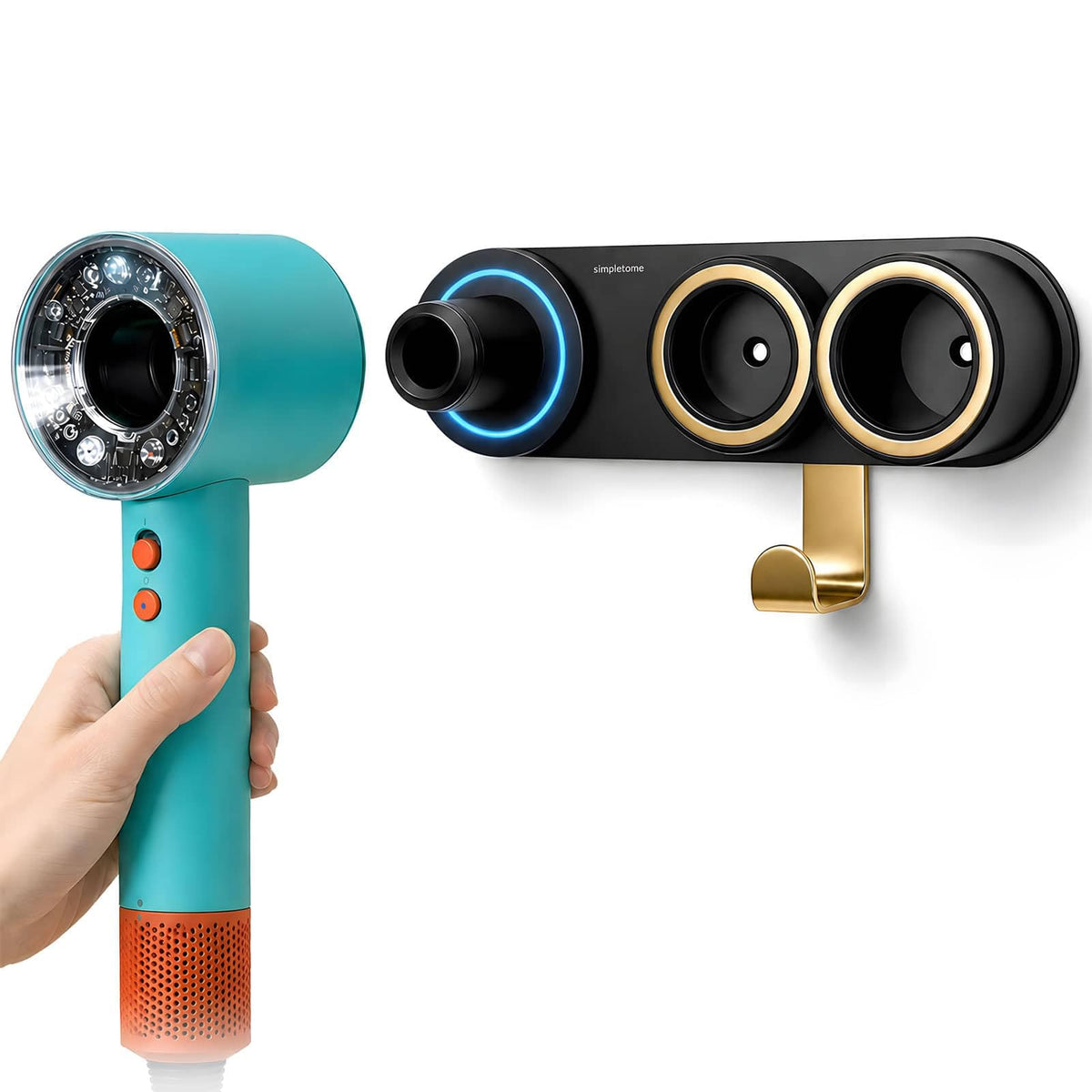 Magnetic Hair Dryer Holder Wall Mount for Most High Speed Blow Dryer