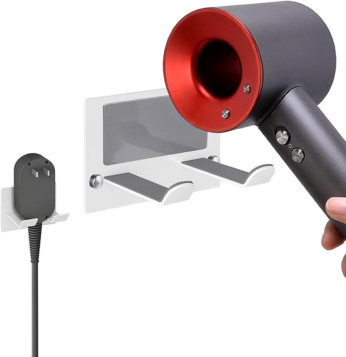 XIGOO Self Adhesive Hair Dryer Holder Wall Mounted
