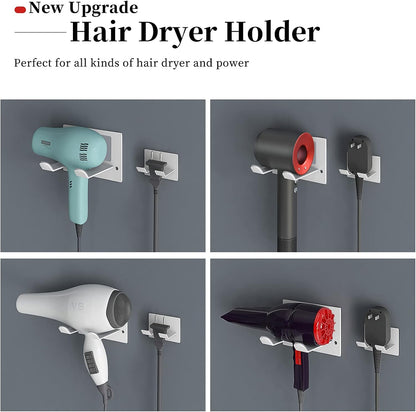 XIGOO Self Adhesive Hair Dryer Holder Wall Mounted