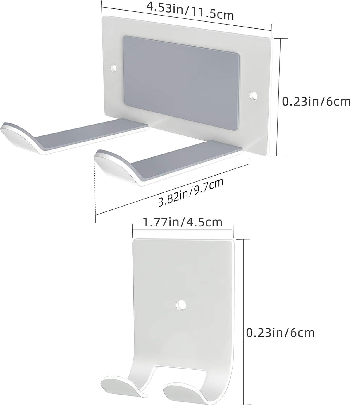 FLE Blow Dryer Holder Wall Mounted Fit fo Hair Dryers,White