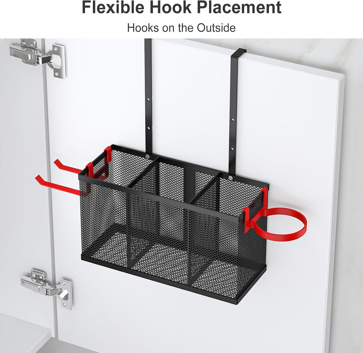 Hair Tool Organizer, Adjustable Height Hair Dryer Holder, Black