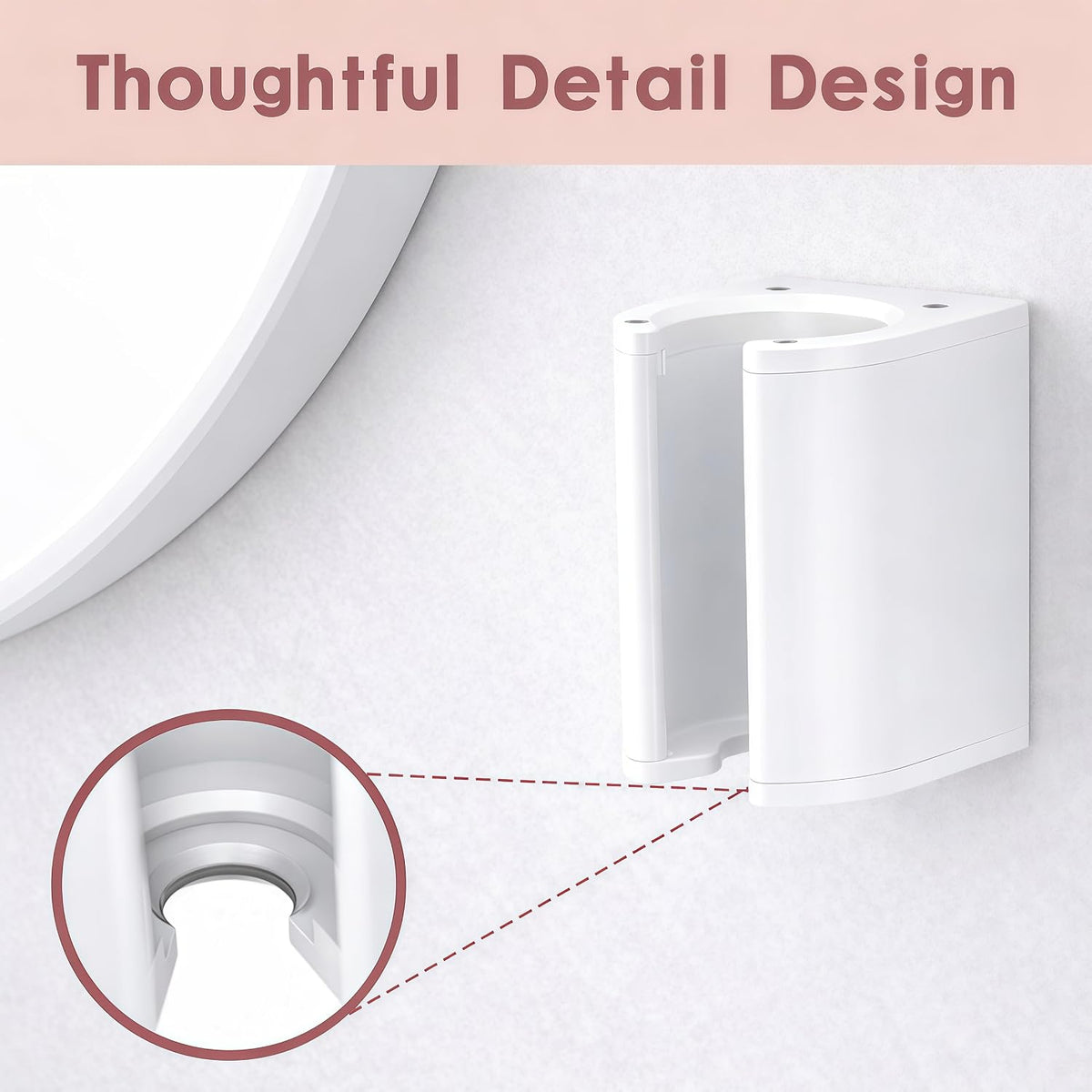 Dyson Airwrap Holder, Aluminum Curling Iron Holder Wall Mount for Dyson Airwrap/Airstraight/Shark Flex Style, Flat IronHolder for Bathroom Storage, White