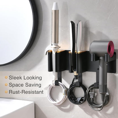 Wall Mount Hair Tool Organizer, Hair Dryer and Curling Iron Holder