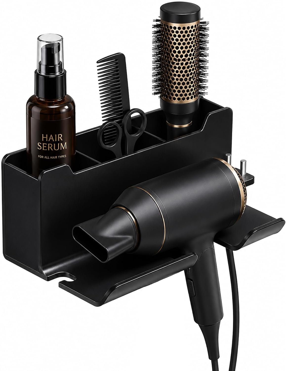 Hair Dryer Holder Wall Mounted, Blow Dryer Holder, Hair Tool Organizer