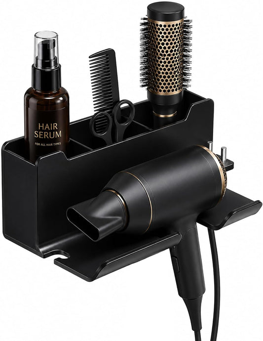 Hair Dryer Holder Wall Mounted, Blow Dryer Holder, Hair Tool Organizer