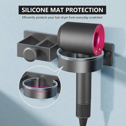 Wall Mounted Holder For Hair Dryer and Straightener