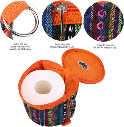 5.7x4.3in Toilet Paper Cover Camping Paper Holder with Hook