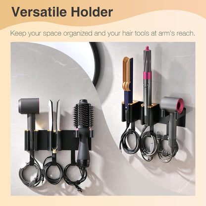 Wall Mount Hair Tool Organizer, Hair Dryer and Curling Iron Holder