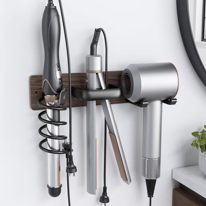 Tindbea Hair Dryer Holder Wall Mount Aluminum Alloy Hot Tools Organizer