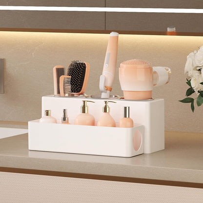 Lifewit Hair Tool Organizer Dryer Holder Countertop with 3 Cups, White