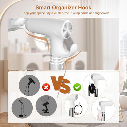 Mistriddle Hands Free Hair Dryer Holder Floor Stand, 17.2-51" Adjustable