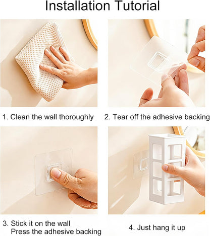 Hair Tool Organizer Wall Mount, Curling Iron Holder & Flat Iron Holder, Self Adhesive Hair Dryer Holder for Bathroom, No Drilling Styling Tool Storage Rack for Vanity, Salon Hair Care Tools Holder (White,1 Pack)