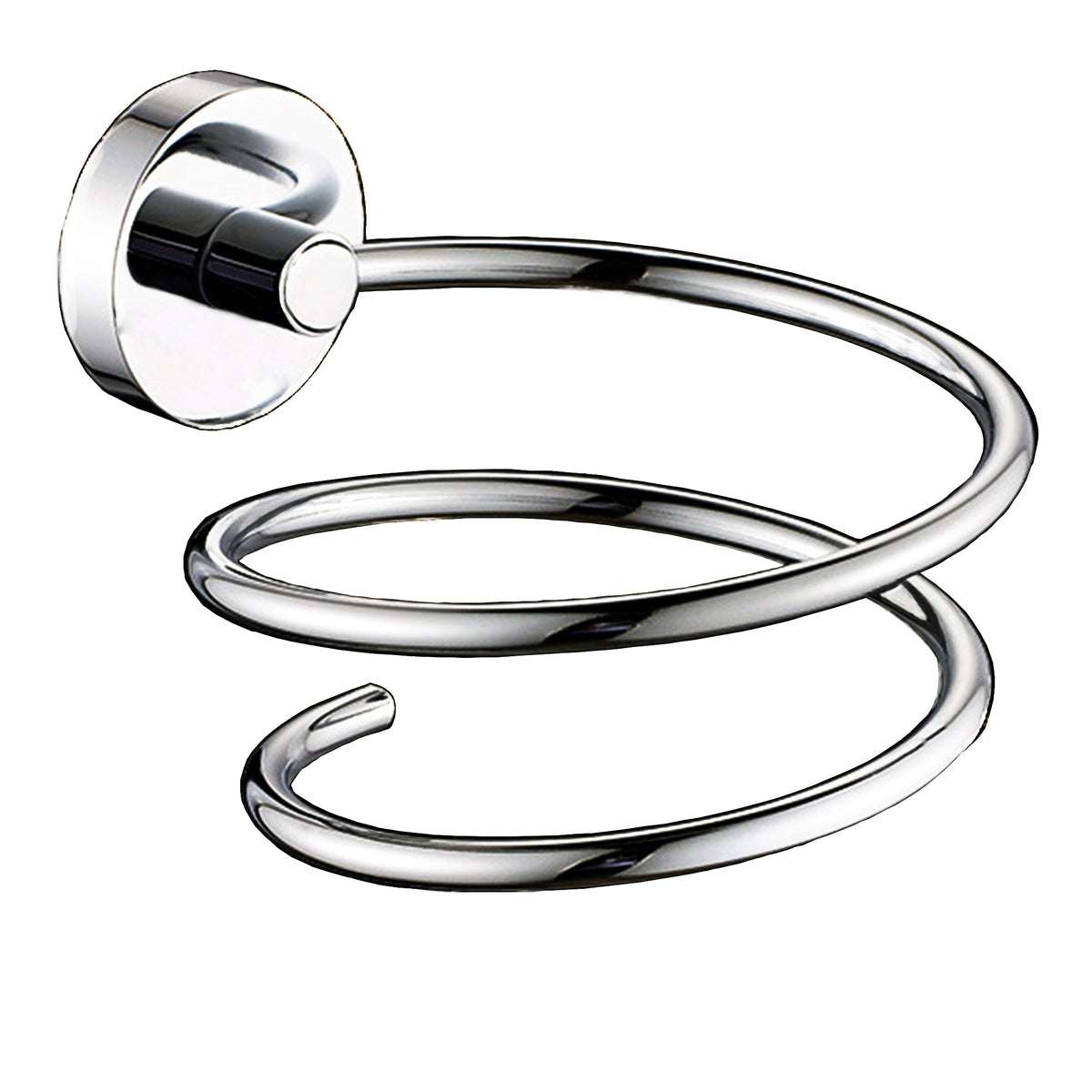 Hair Dryer Holder Stainless Steel Chromed (Black with Hooks)