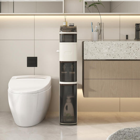 GIANTEX 5-Tiers Narrow Bathroom Storage Cabinet (17'' x 7''x 38.5'')