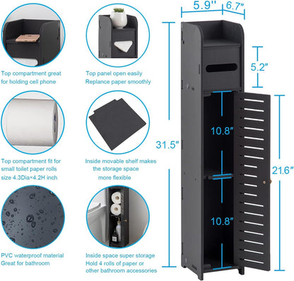 AOJEZOR Small Bathroom Storage Cabinet: Protect Rental Deposit for Renters