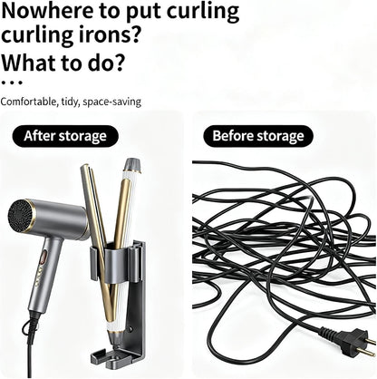 Curling Iron Holder Wall Mount, Flat Iron Holder for Hair Tools