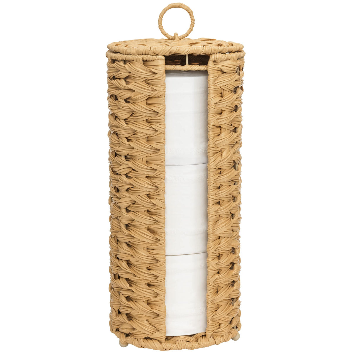 GRANNY SAYS Toilet Paper Storage with Lid, Wicker Toilet Paper Holder