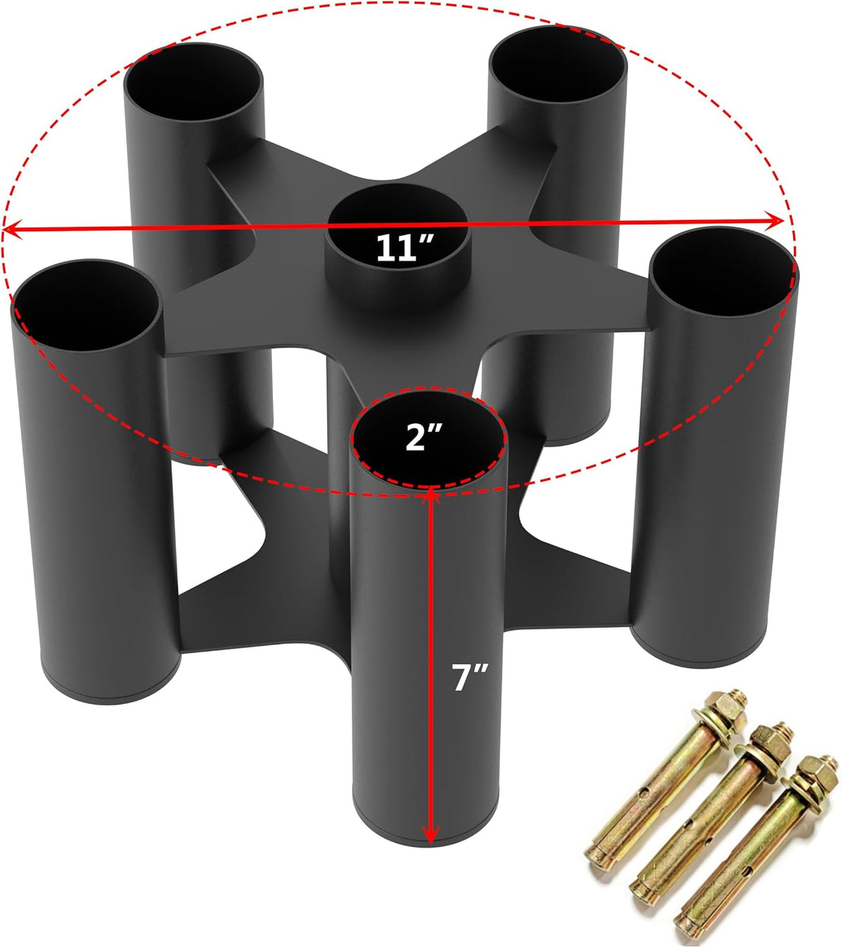Barbell Rack Stand Vertical Olympic Bar Storage Rack 6 Bars Storage Rack for 2-inch Olympic Bars Dumbbell Handles Triceps Bars Curl Bars