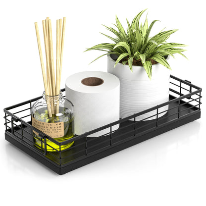 Toilet Paper Basket, 13 Inch Bathroom Toilet Tank Basket with Handles White