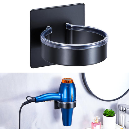 Hair Dryer Holder Wall Mount, Blow Dryer Holder Wall, Adhesive Hair Dryer Hanger, Blow Dryer Organizer, Hair Tools Organizer for Bathroom Salon Barber Shop Hotel (Silver)