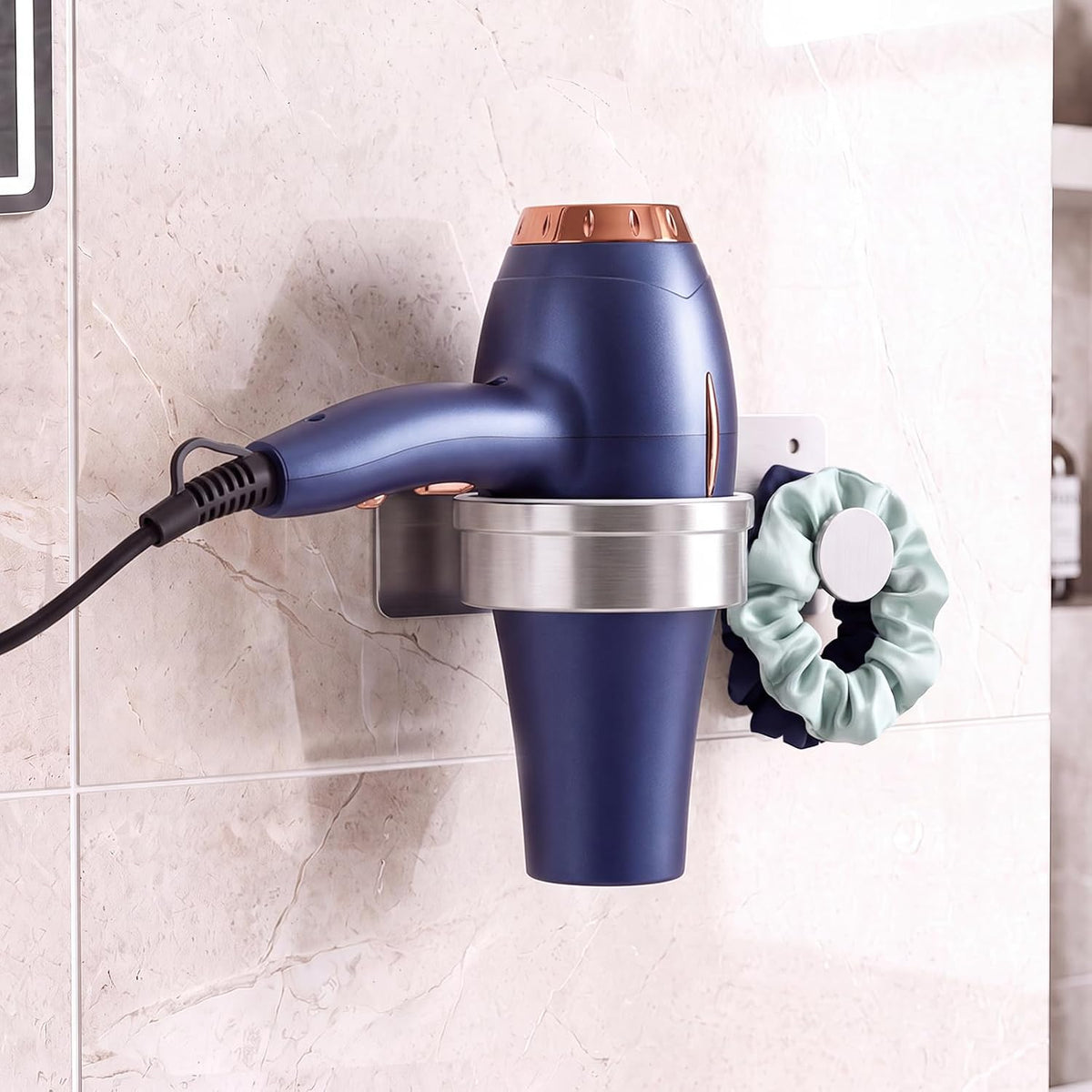 Blow Dryer Holder Wall Mounted, Self Adhesive Hair Dryer Holder