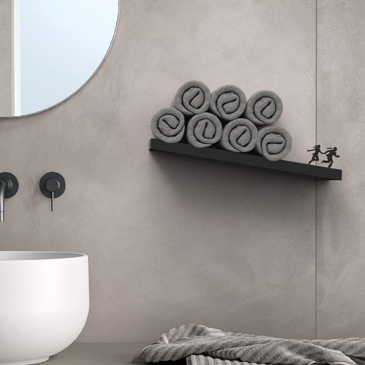 Funny Toilet Paper Holder Floating Wall Shelf - Avalanche Design