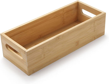 Toilet Tank Paper Basket for Back of Tank Top, Bamboo Bathroom Storage for Organizing (15 x 6 x 4 inch)