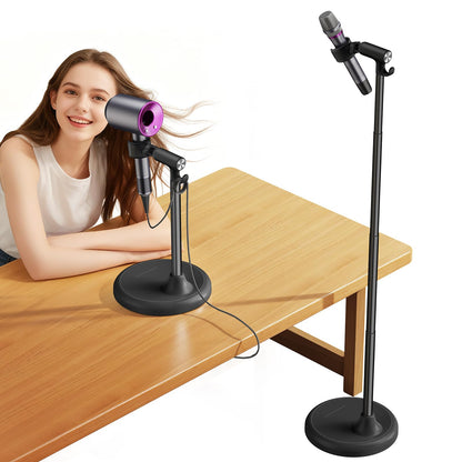 Hands Free Hair Dryer Stand for Bathroom & Pet Grooming,Height Adjustable