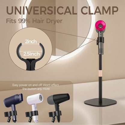 Hair Dryer Stand Holder-19 inch Ultra Stable Countertop Blow Dryer Stand