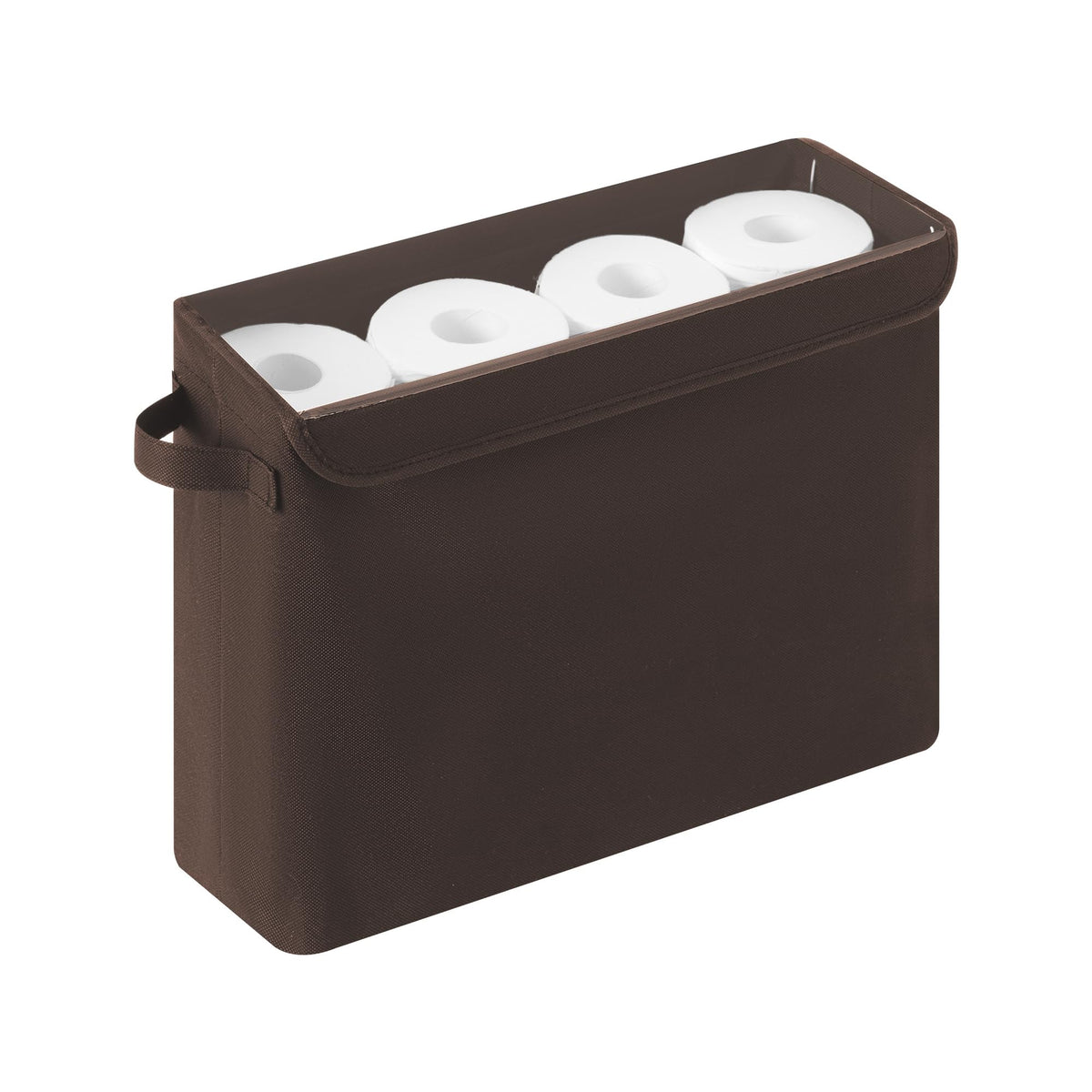 Cupic Cupid Bathroom Toilet Paper Storage - Toilet Paper Baskets with Lid, Holds 12 Regular or 9 Mega Rolls, Extra Cover Slim Tissue Holder Cabinet, Narrow Container Bin Organizer Box Black