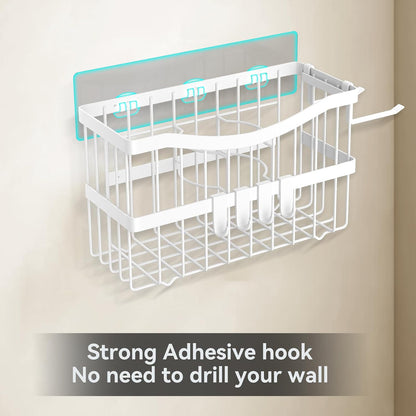 Dailyart 3-in-1 Hair Tool Organizer for Hair Dryer, Bathroom, White
